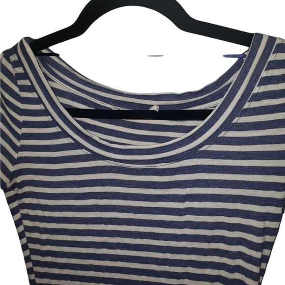 GUESS Blue and White Stripes Quarter Sleeve Blouse Small - Picture 2 of 5